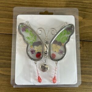 Butterfly Suncatcher with Floral Design